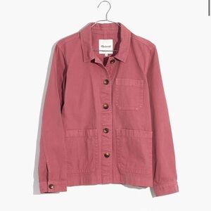 Madewell Garment-Dyed Ashwood Chore Coat Pink Size XL